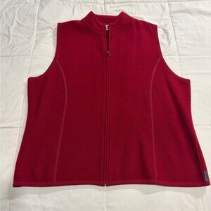 Woolrich Red Zip-Up Vest